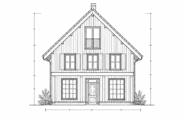 Noord House timber house architectural elevation